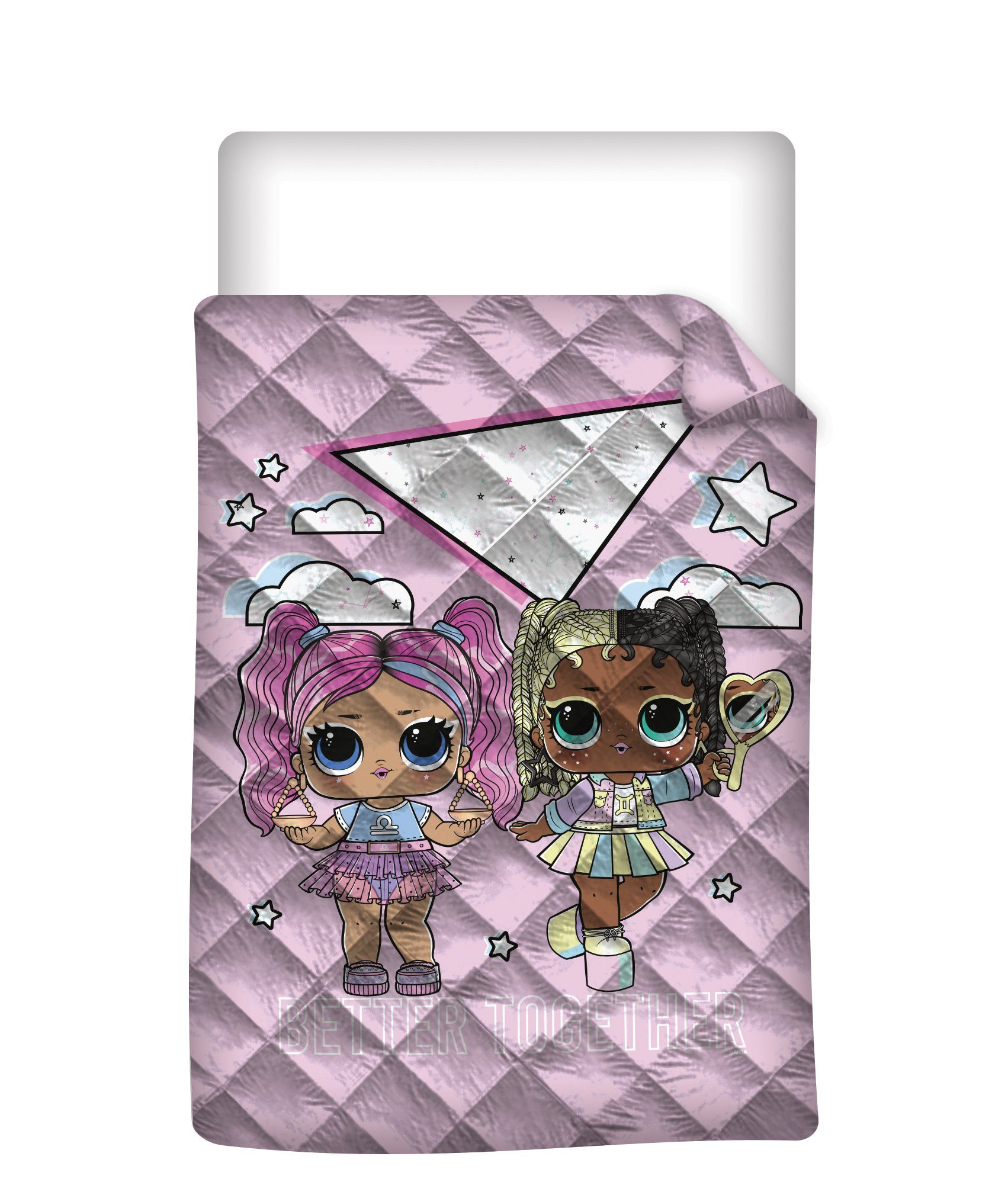 Wohndecke LOL Surprise Steppdecke Bettdecke Decke 140 x 200 cm, AY!Max