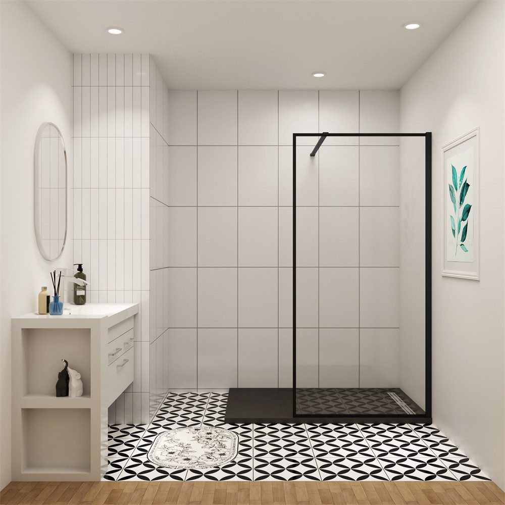 AICA Duschwand Nano Klarglas Sicherheitsglas Walk in Dusche Glaswand, Einsc günstig online kaufen