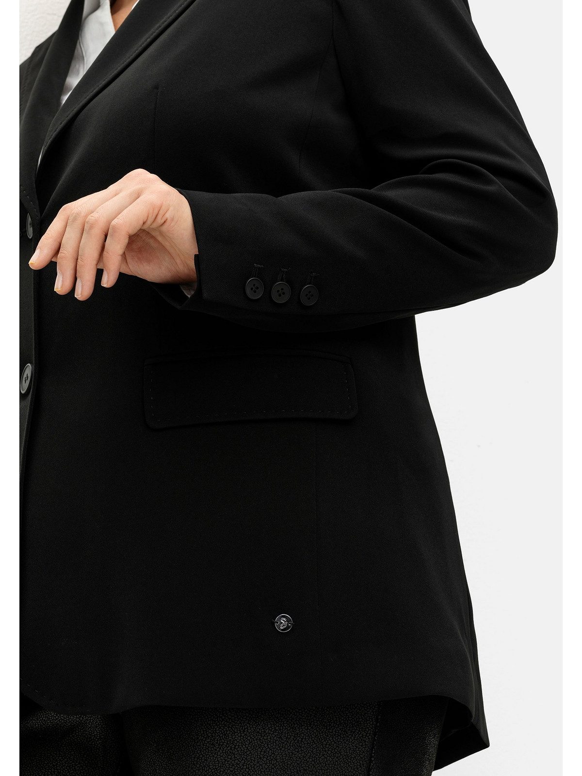 Sheego Longblazer Große Größen in taillierter Form, mit Schlitz hinten