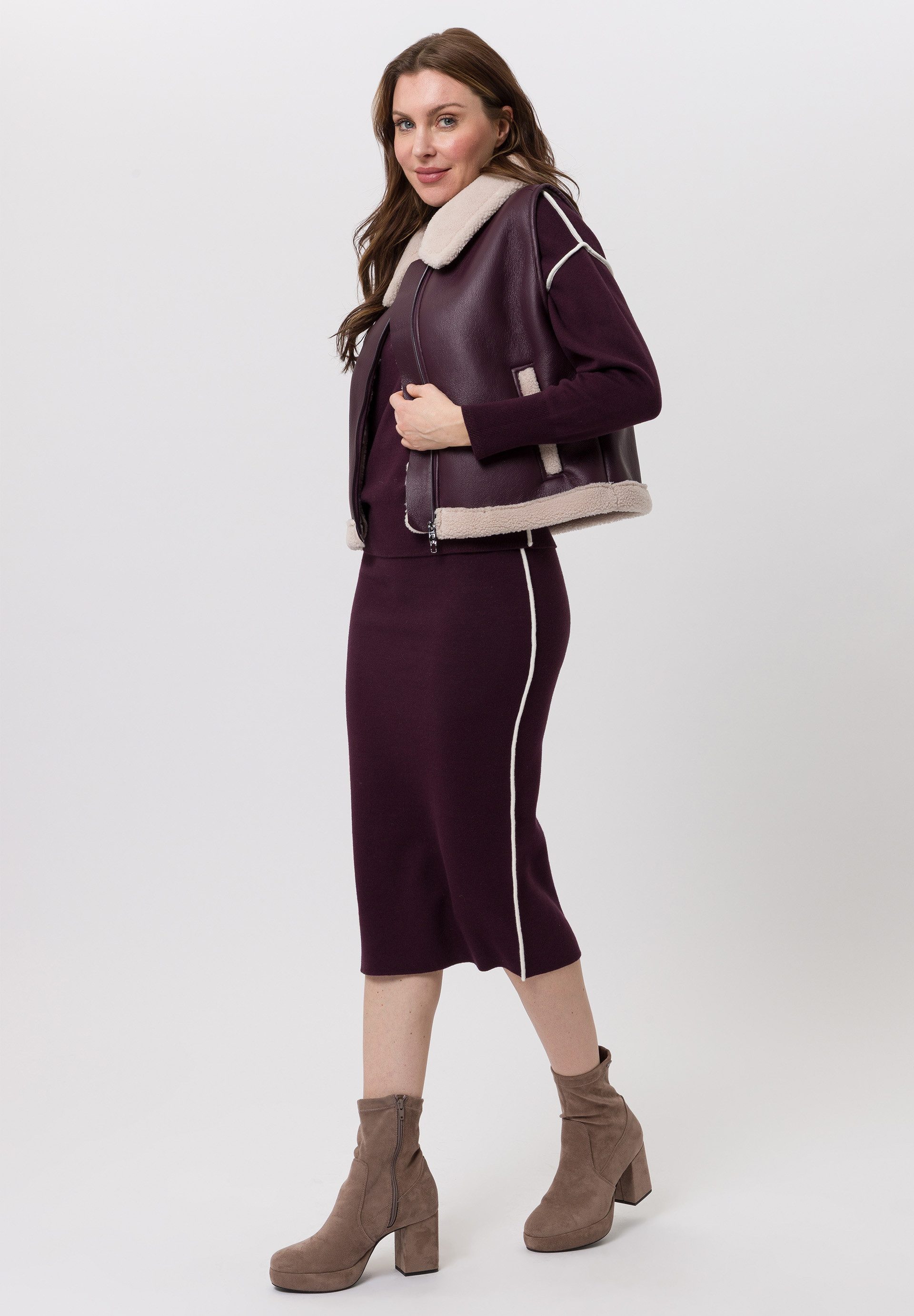 TUZZI Fellimitatweste mit Teddyfutter