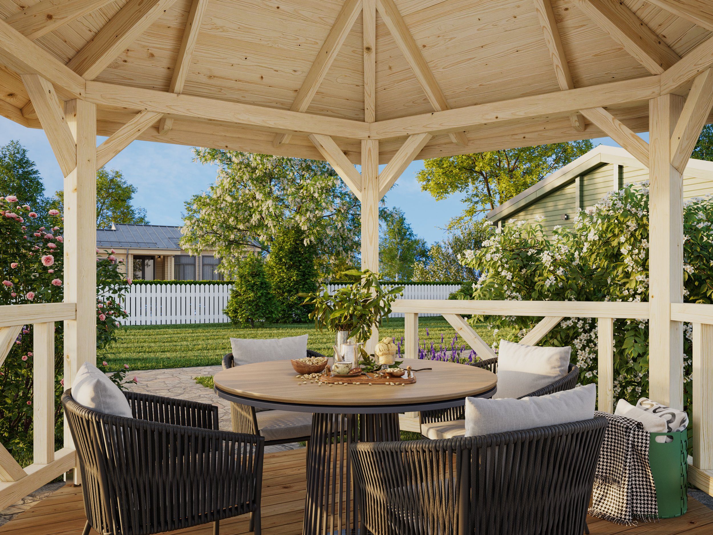 Palmako Holzpavillon Betty, BxTxH: 423x423x313 cm