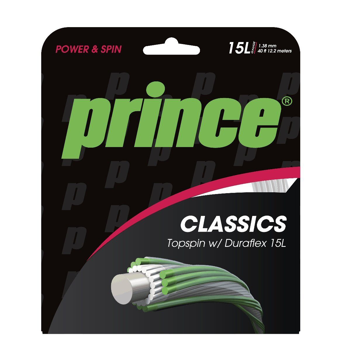 Tennissaite TopSpin (Allround/Spin) 1.38mm weiss 12m Set