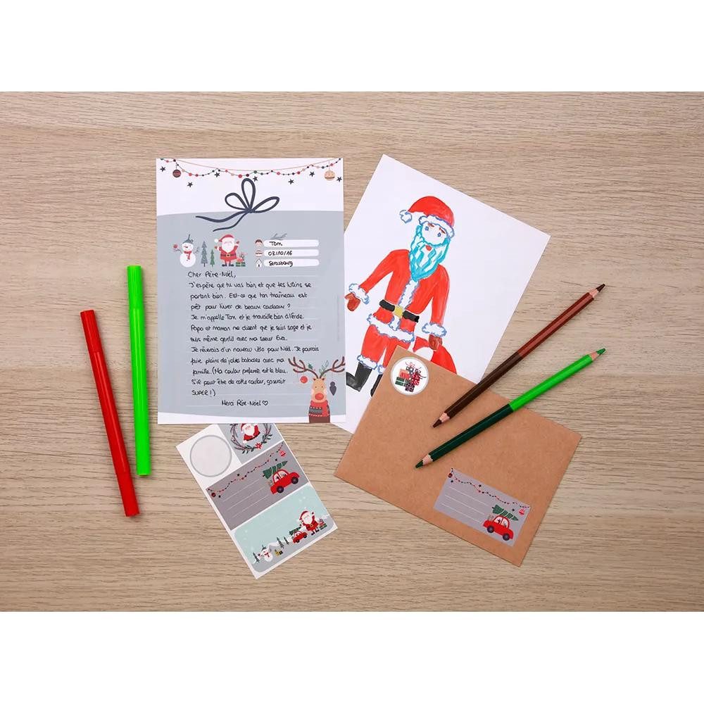 CLAIREFONTAINE Briefpapier Clairefontaine Set A5 6Bl+6Umschl C6 Weihnachten