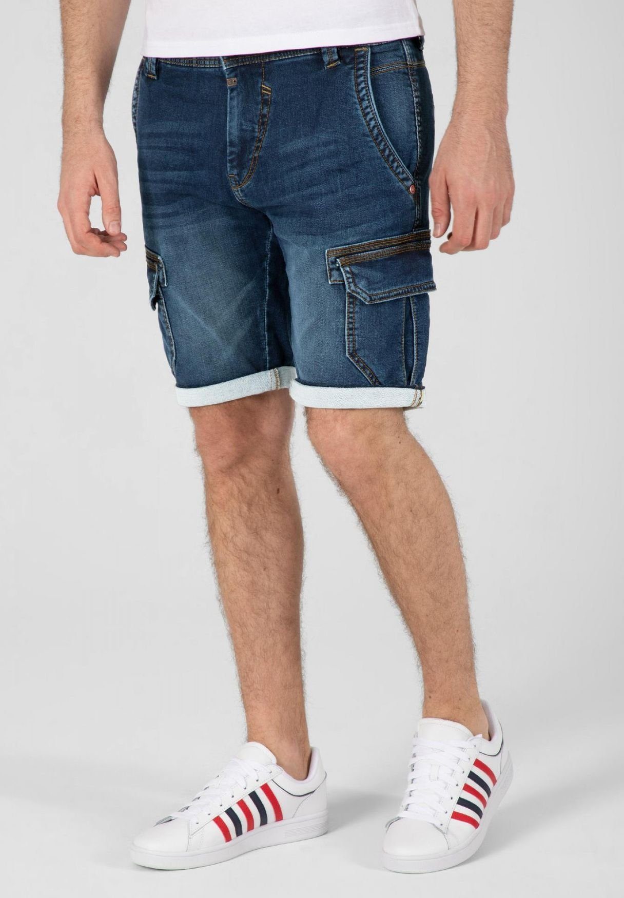 Blau TIMEZONE Jeans Shorts Cargo Bermuda in Kurze Hose 5512 Cargoshorts