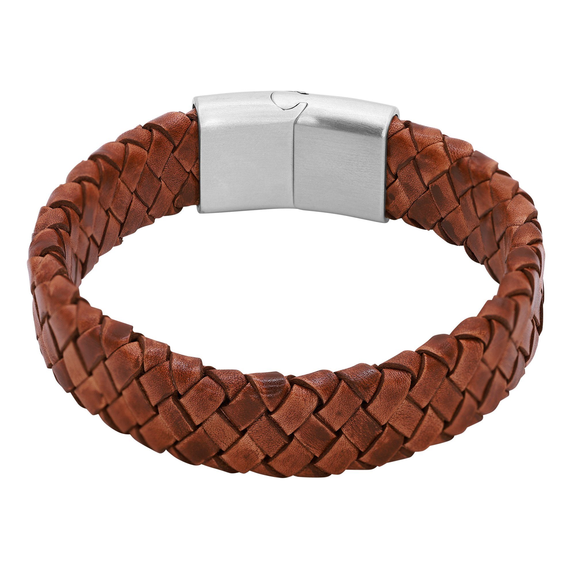 Heideman Armband Lederarmband Keno (Armband, inkl. Geschenkverpackung), Echtlederarmband, Männerarmband, Männerlederarmband cognac