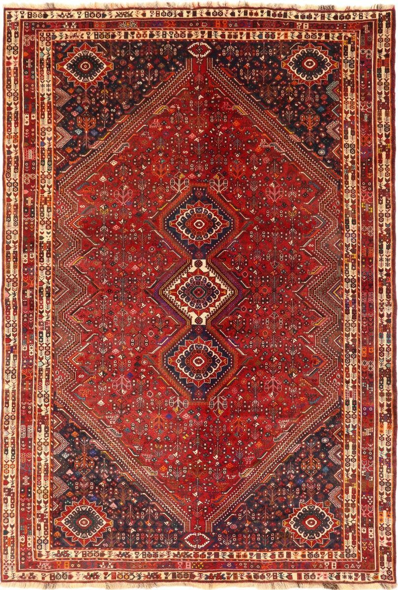 Orientteppich Ghashghai 220x318 Handgeknüpfter Orientteppich / Perserteppich, Nain Trading, rechteckig, Höhe: 12 mm