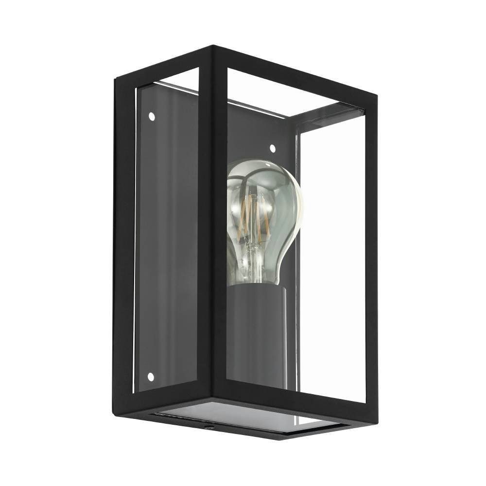 EGLO Außen-Wandleuchte ALAMONTE 1, ohne Leuchtmittel, Wandlampe außen, L17 x H26 x B26 cm, rustikal, E27, IP44, max. 60W