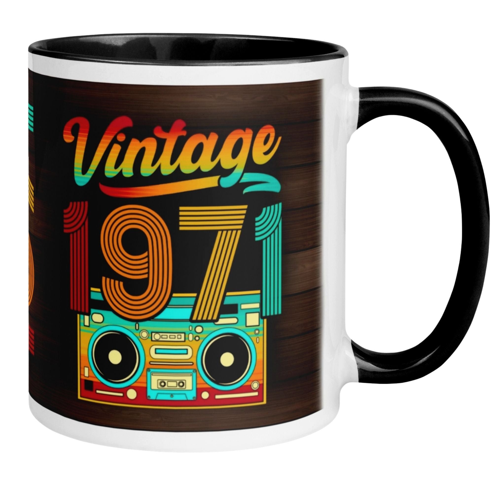 Momentals Tasse 55. Geburtstag Mann Frau – „Vintage 1971“ – Geburtstagsgeschenk, Gratis Versand · Links-&Rechtshänder · Spülmaschinenfest