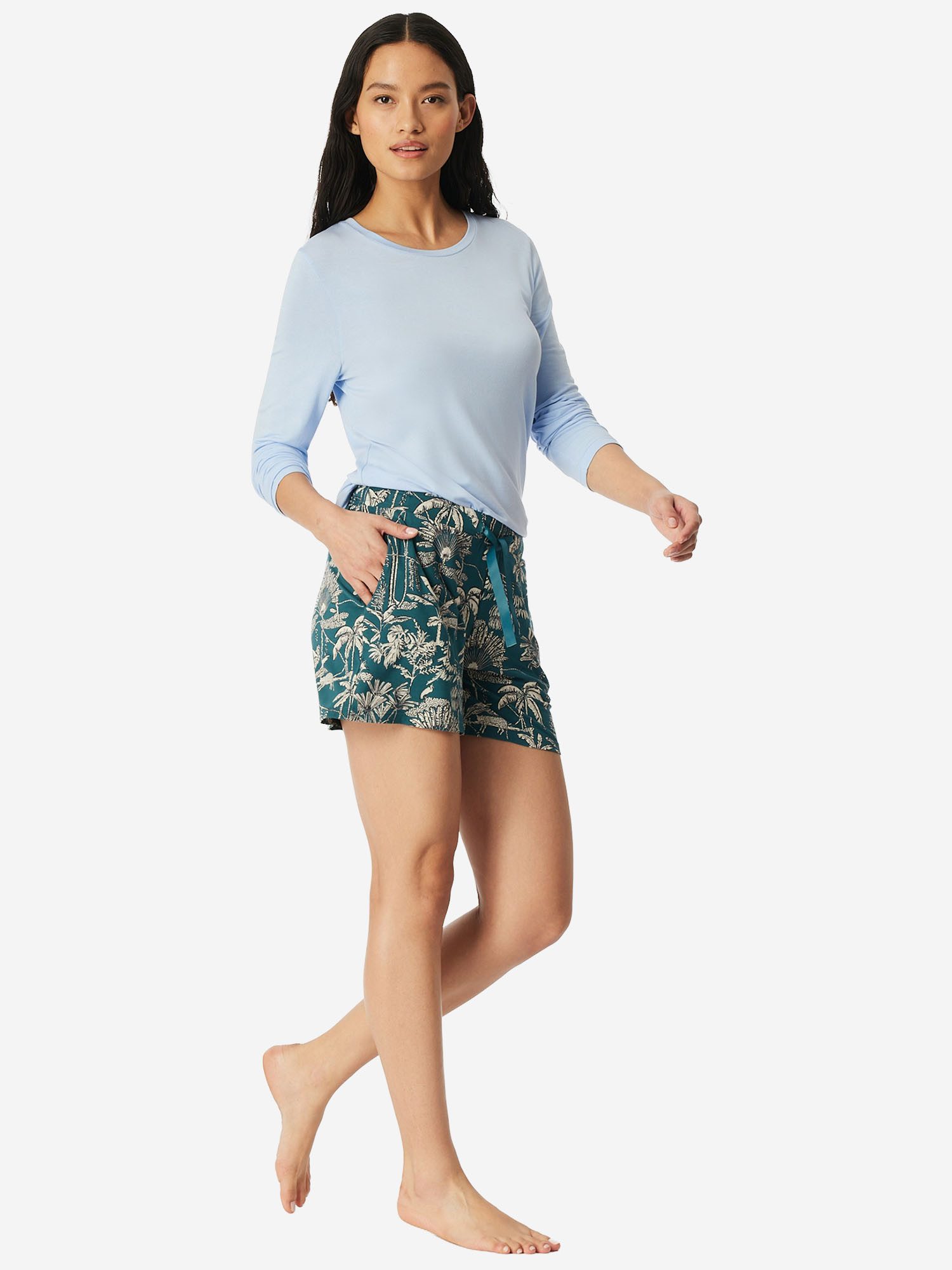 Schiesser Pyjamahose Mix Relax Schlafhose, Nacht Hose, Loungehose