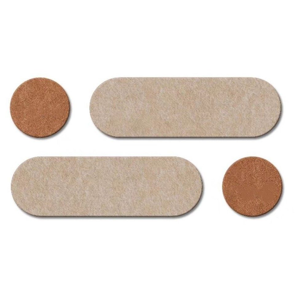 Coonoor Pinnwand Filz Pinnwand Selbstklebend mit Pinnnadeln, 4 Stück Pinnwand Bar, (4-tlg), Streifen Filzboard Memotafeln Fotos Filzplatte Bulletin Wanddekoration