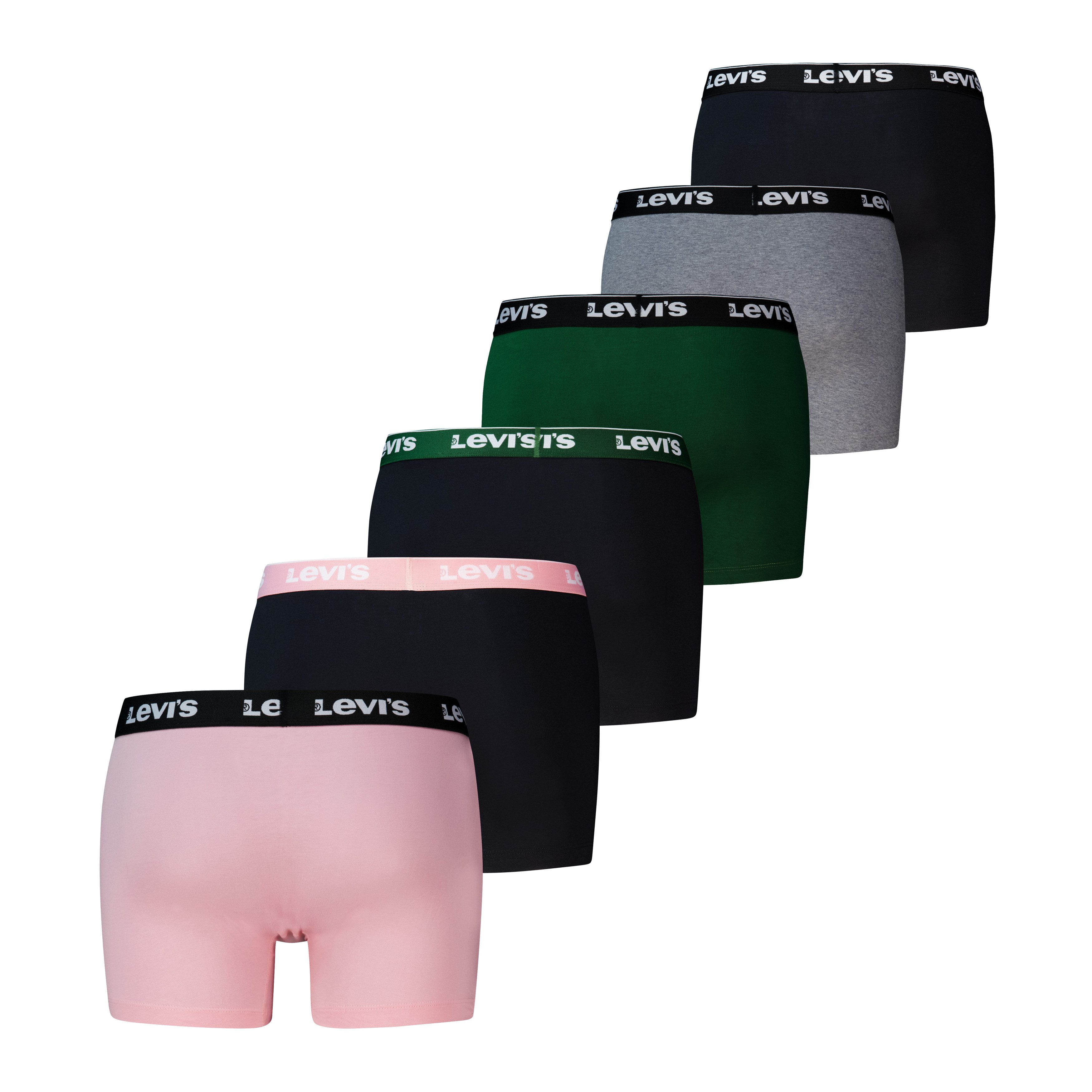 Levi's® Boxershorts LEVIS MEN REPEAT LOGO BOXER BRIEF (6er Pack) Logobund und ohne Eingriff