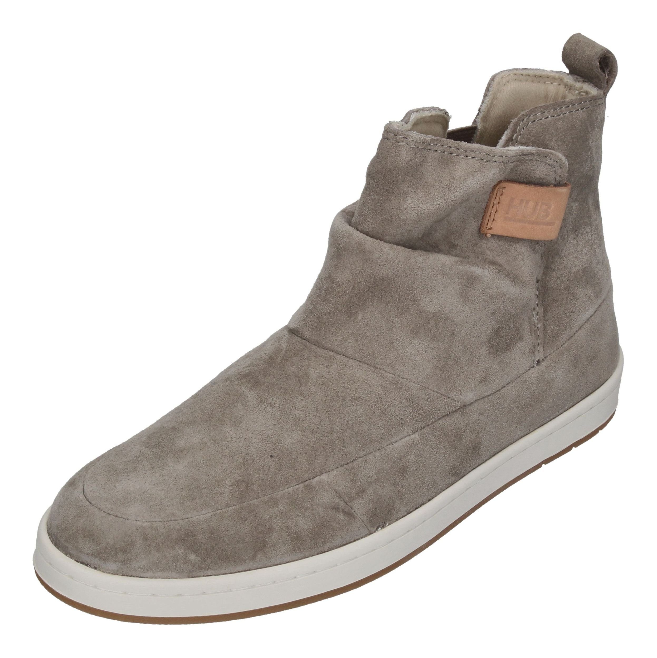 HUB Serve N30 Soft Nubuck Stiefelette Dark Taupe Off White