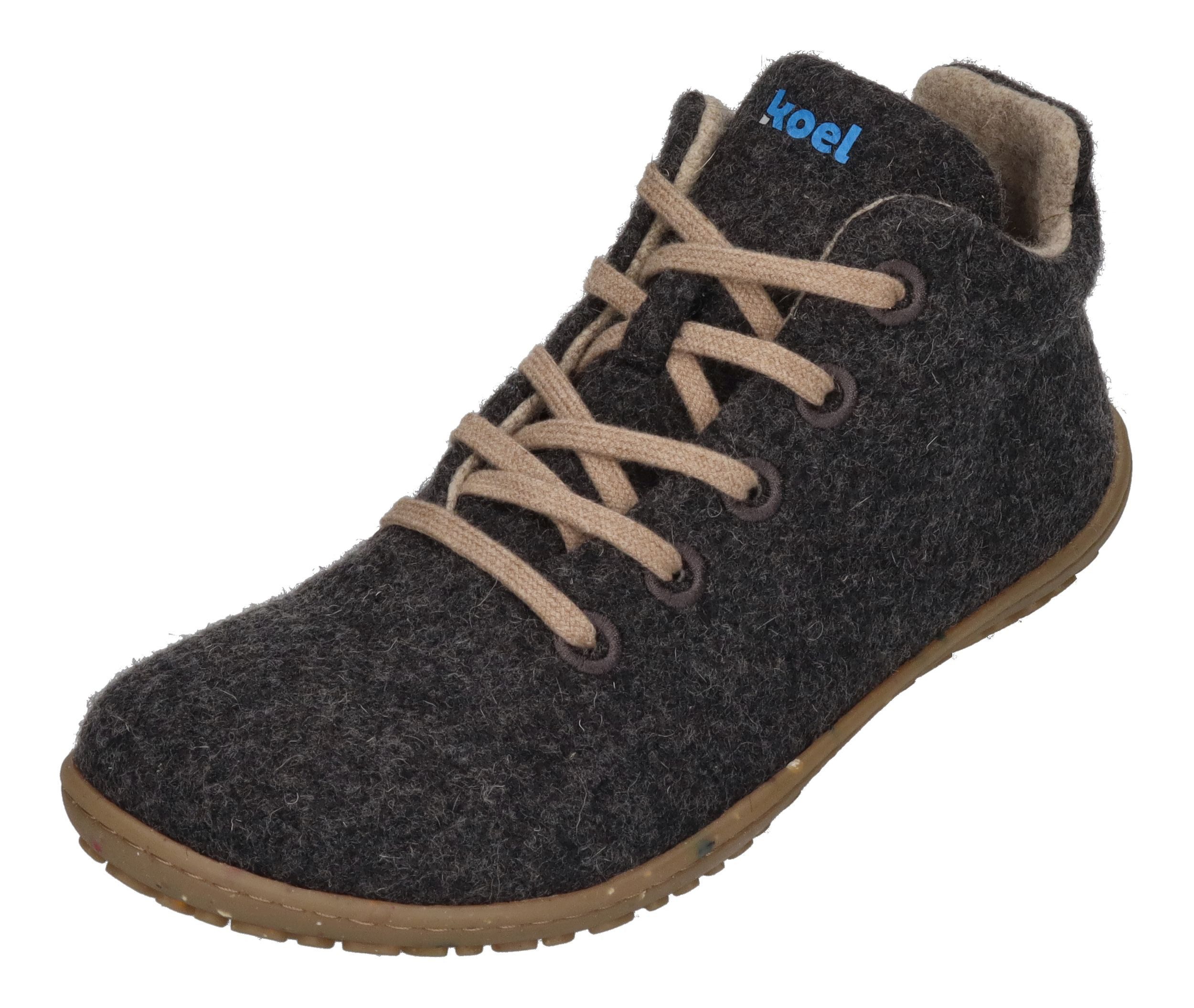 KOEL INA ECO MERINO Barfußschuh dark grey