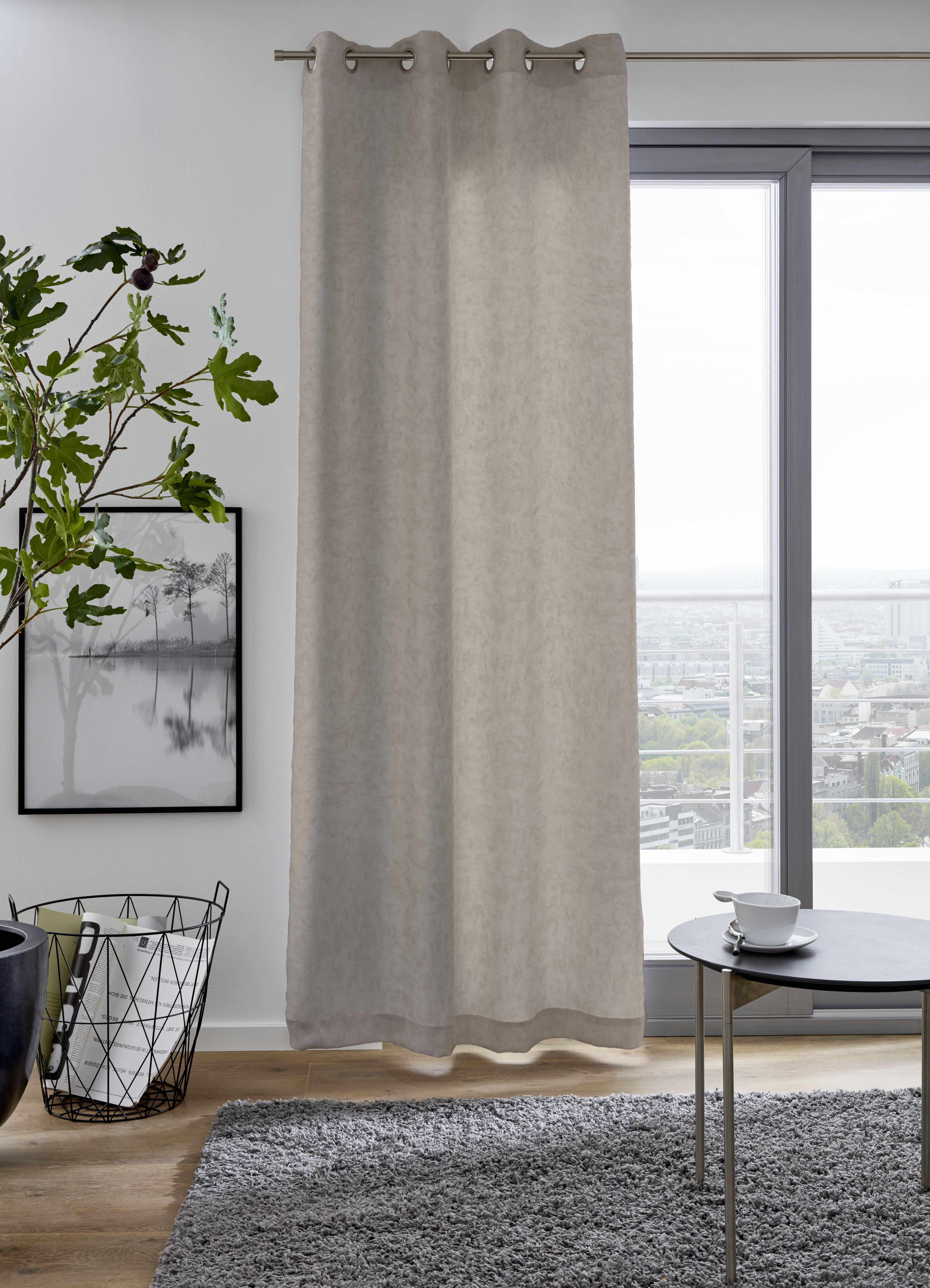 my home Vorhang MARMOR, Ösen (1 günstig online kaufen