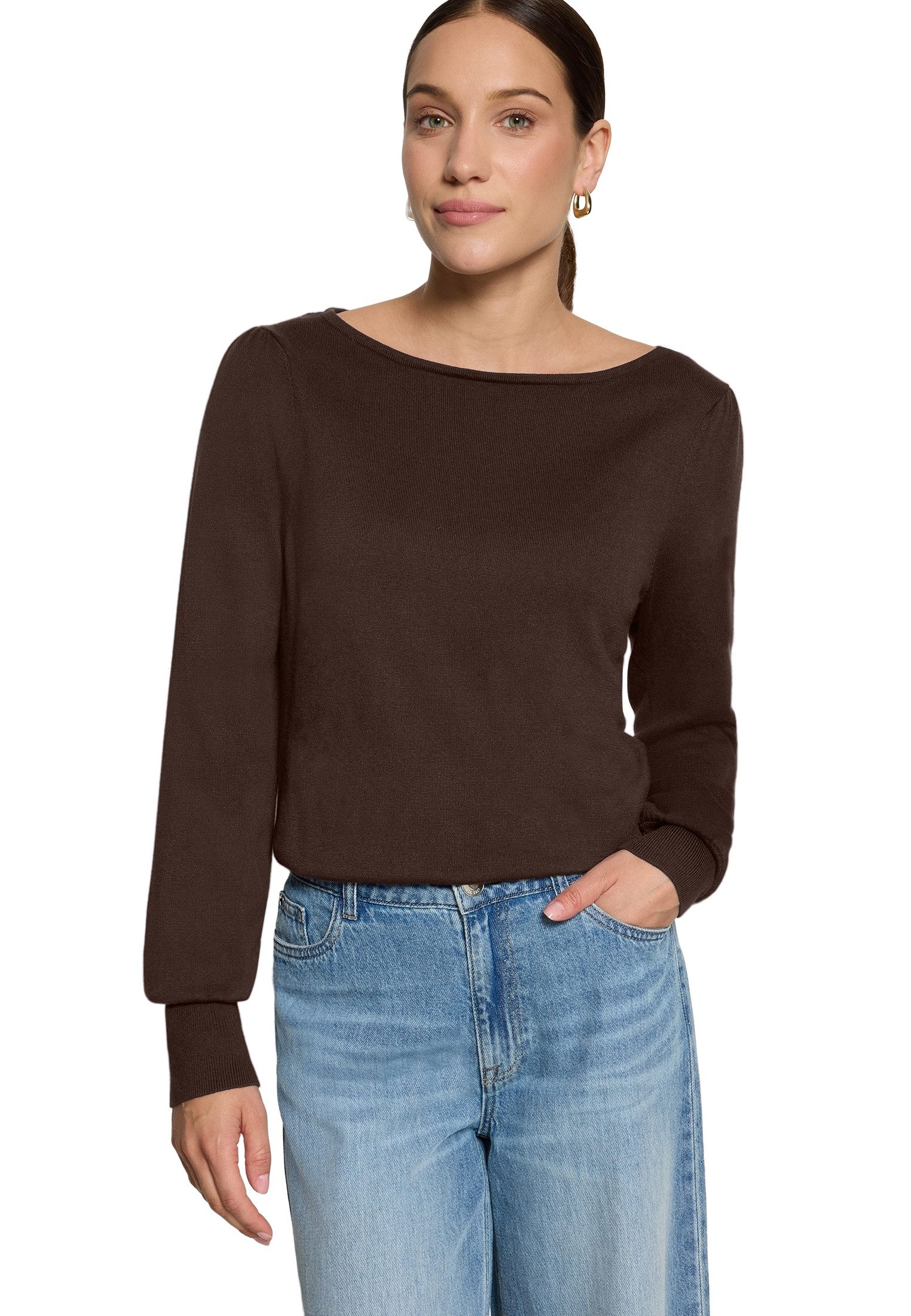 Zero Strickpullover Damen langarm (1-tlg) Struktur