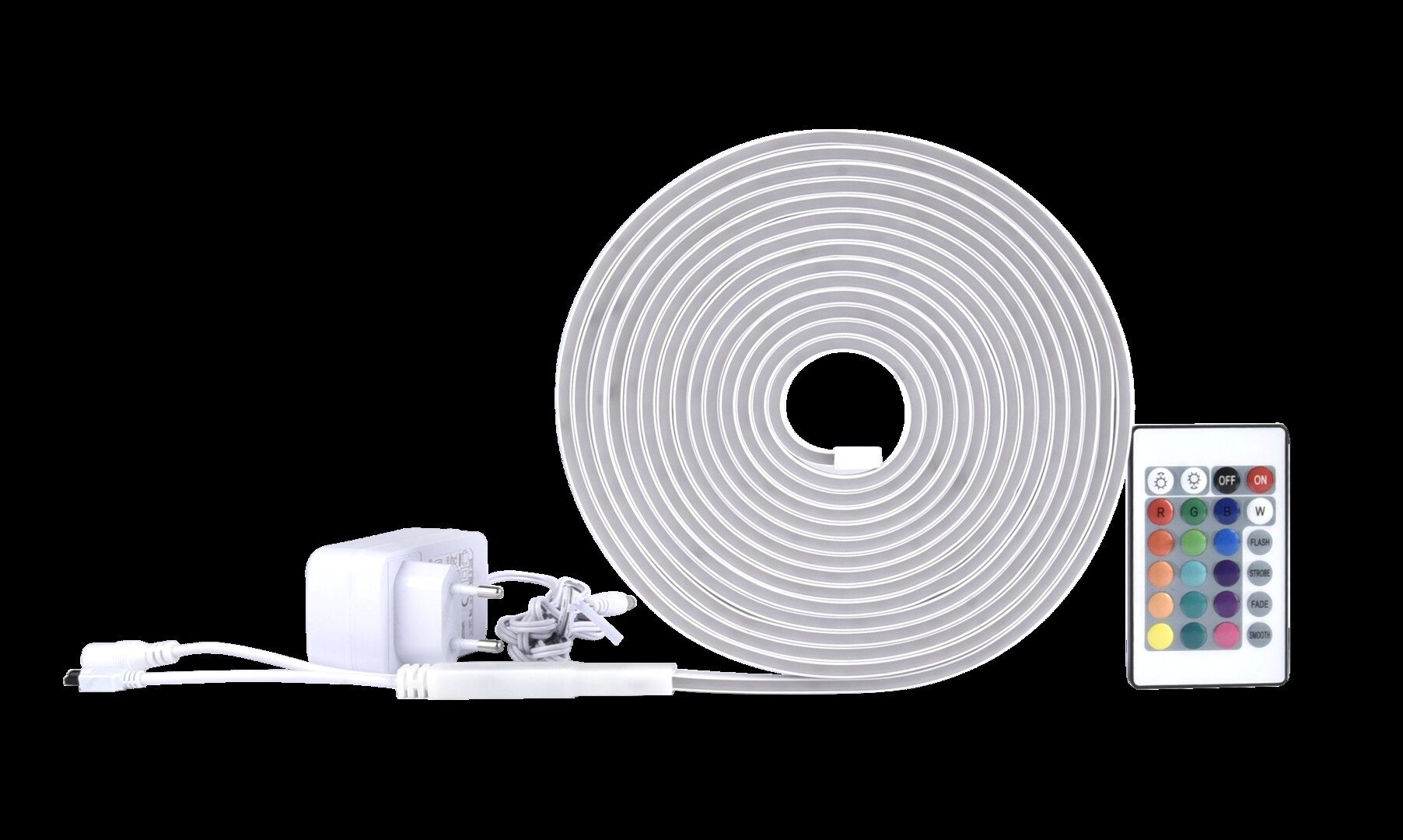 Rabalux LED Lichtleiste "Strip" 230V, neutralweiß, Länge: 9,8, 4000K, weiß, 21W, 2000lm, dimmbar wassergeschützt Dimmart: mit Fernbedienung, neutralweiß, RGB