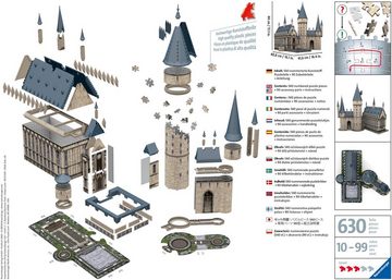 Ravensburger 3D-Puzzle Harry Potter Hogwarts Schloss - Die Große Halle, 540 Puzzleteile, FSC® - schützt Wald - weltweit; Made in Europe