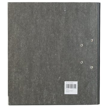 Idena Aktenordner Idena 303002 - Ordner für DIN A4, 5 cm schmal, Wolkenmarmor, schwarz