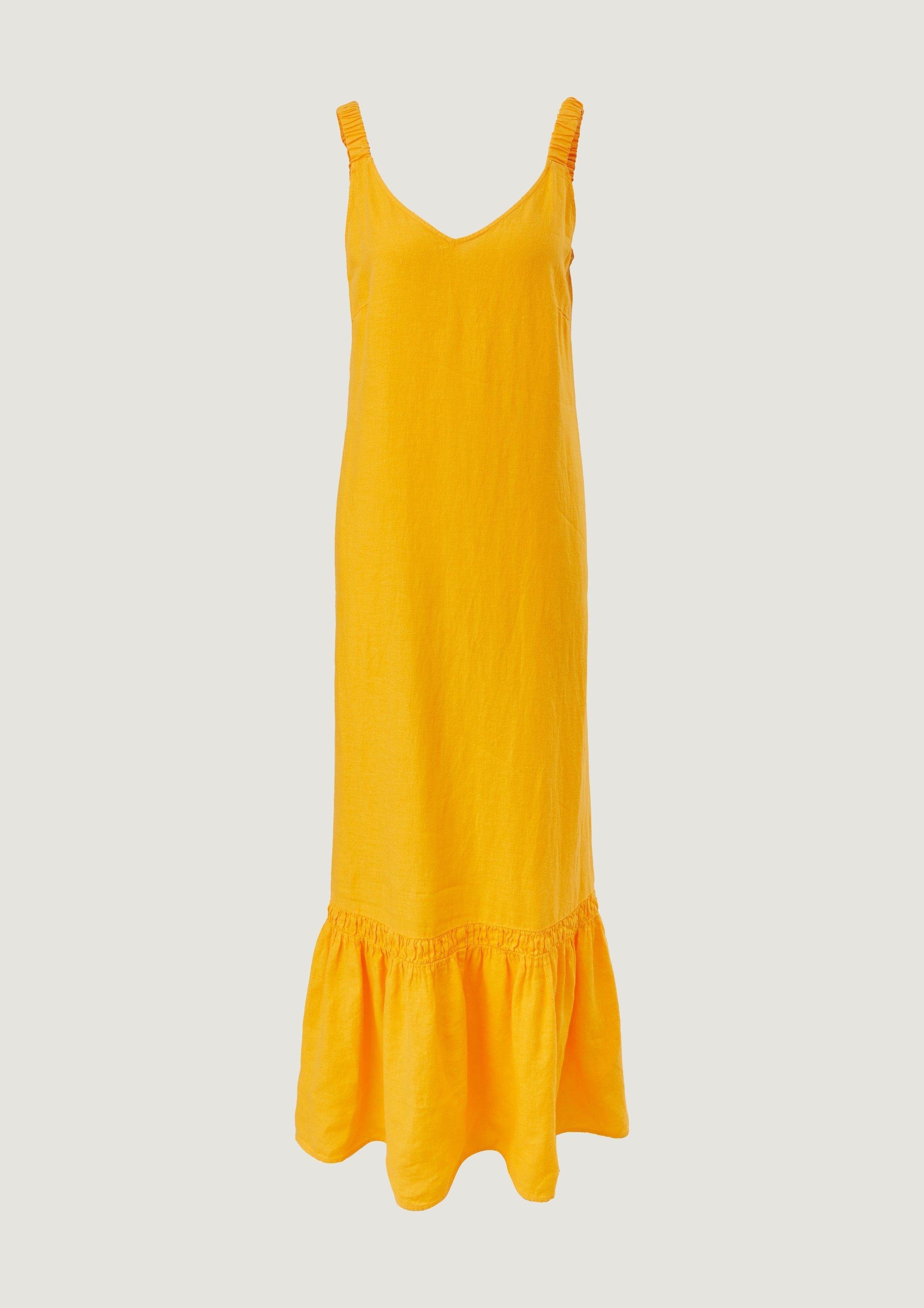mango Stufen Maxikleid casual Leinen Maxi-Kleid bright comma aus identity