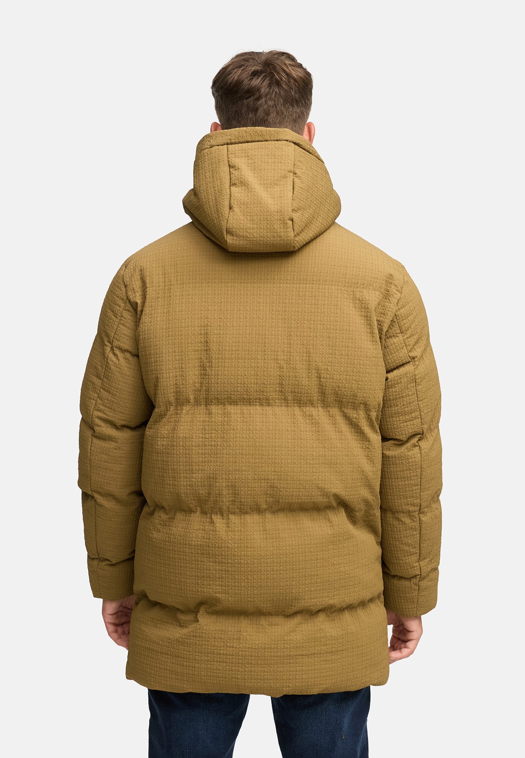 Indicode Wintermantel Herren INLondoy Jacke Winter Herrenjacke Parka mit markanter Struktur und Kapuze