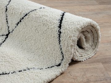 Hochflor-Teppich Pori Shaggy eleganter Designer Hochflorteppich, the carpet, Rechteck, Höhe: 30 mm, pflegeleicht, Langflor, skandinavisch