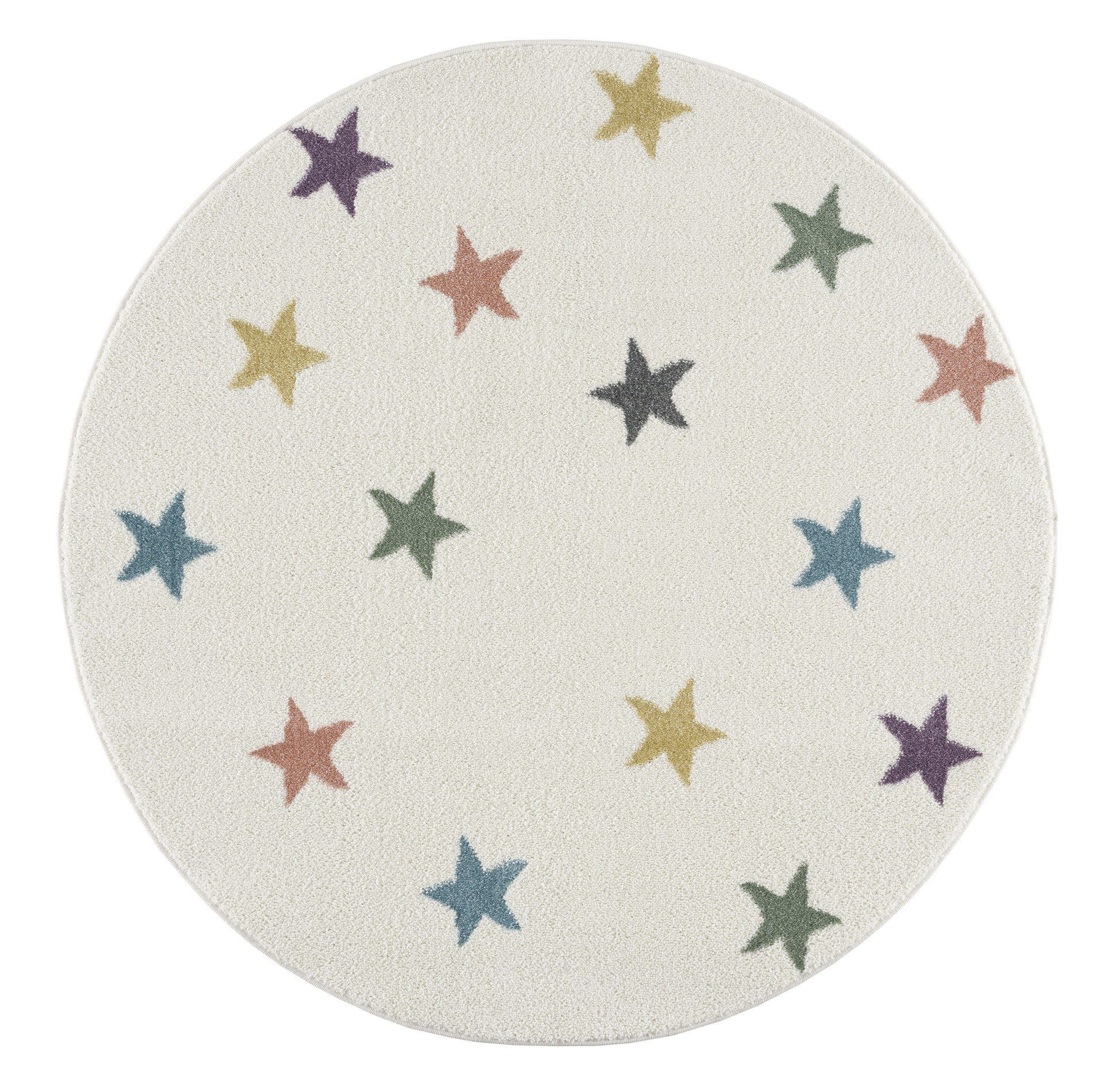 Kinderteppich Fame rund, Happy Rugs, rund, Höhe: 18 mm, weicher Flor