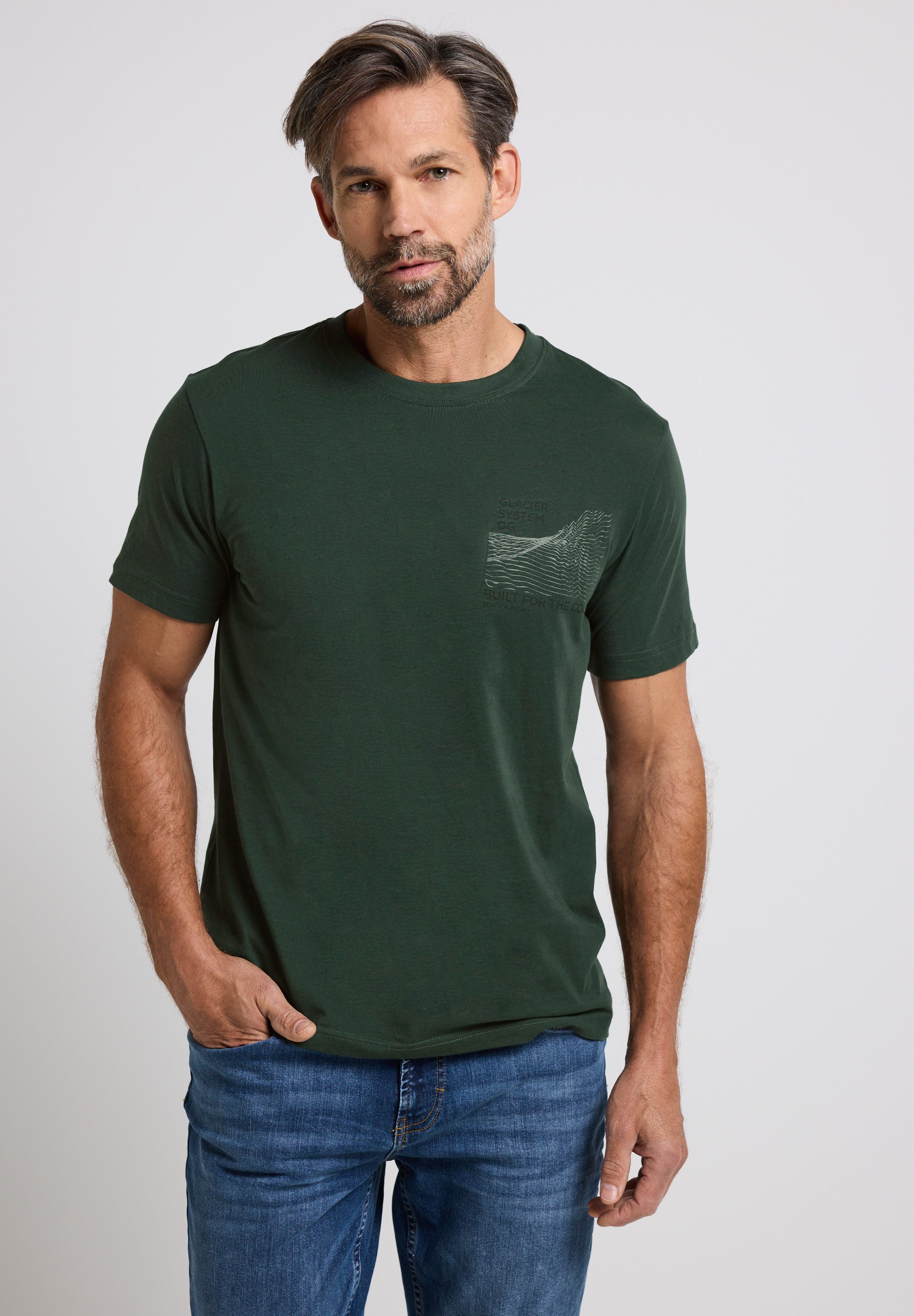 STREET ONE MEN T-Shirt aus reiner Baumwolle
