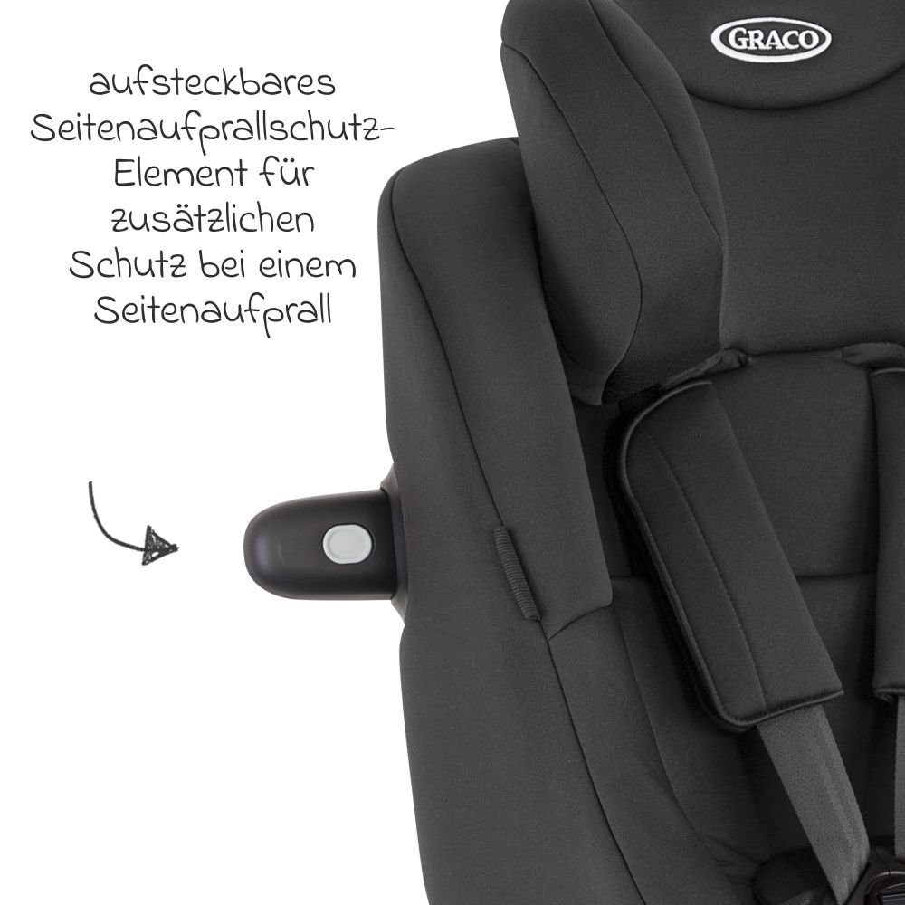 Reboarder 4 Graco cm-105 kg, - bis: Autokindersitz Jahre Turn2Me i-Size (40 Midnight, Kinder Autositz ab - Geburt 13 cm)