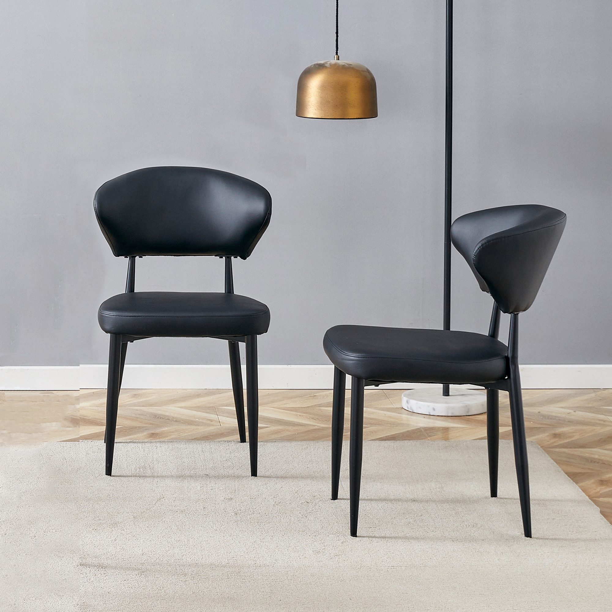 STILVORA Esszimmerstuhl 2er set Esstischstühle mit gebogener Rückenlehne komfortabel im Design