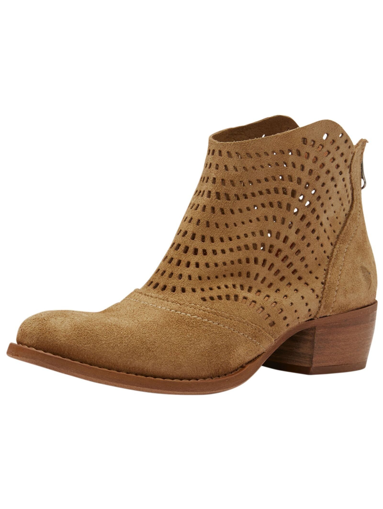 Felmini Stiefelette Veloursleder . Cowboy Stiefelette