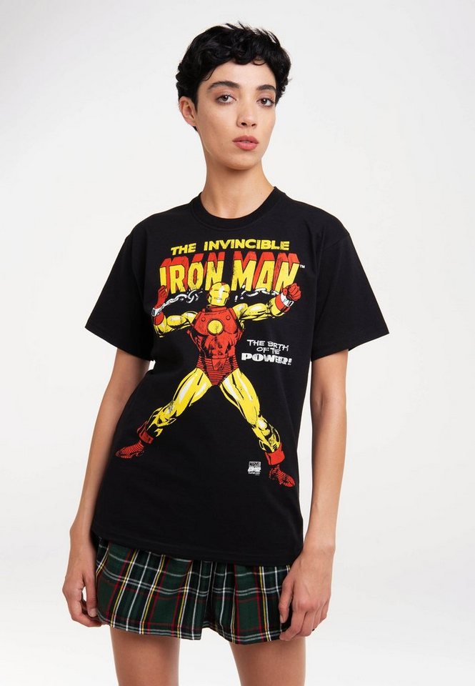 LOGOSHIRT T-Shirt Iron Man - The Birth Of The Power mit lizenziertem Print