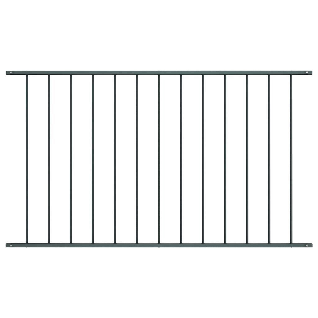 vidaXL Gartentor Zaunfeld Pulverbeschichteter Stahl 1,7x1m Anthrazit