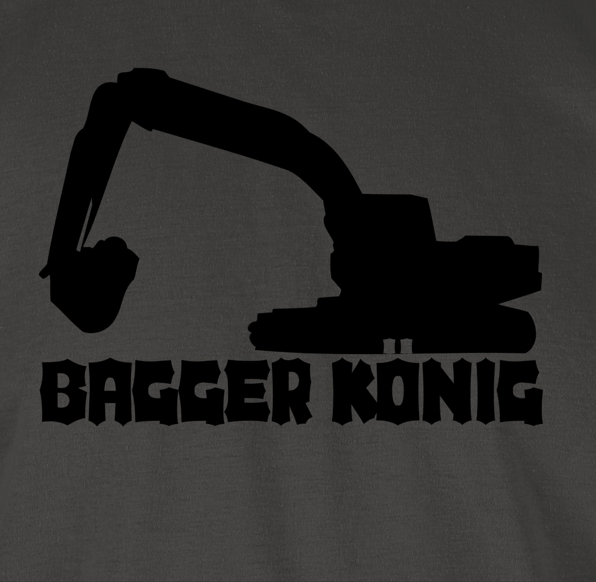 Bagger 1 König Fahrzeuge Dunkelgrau Shirtracer T-Shirt