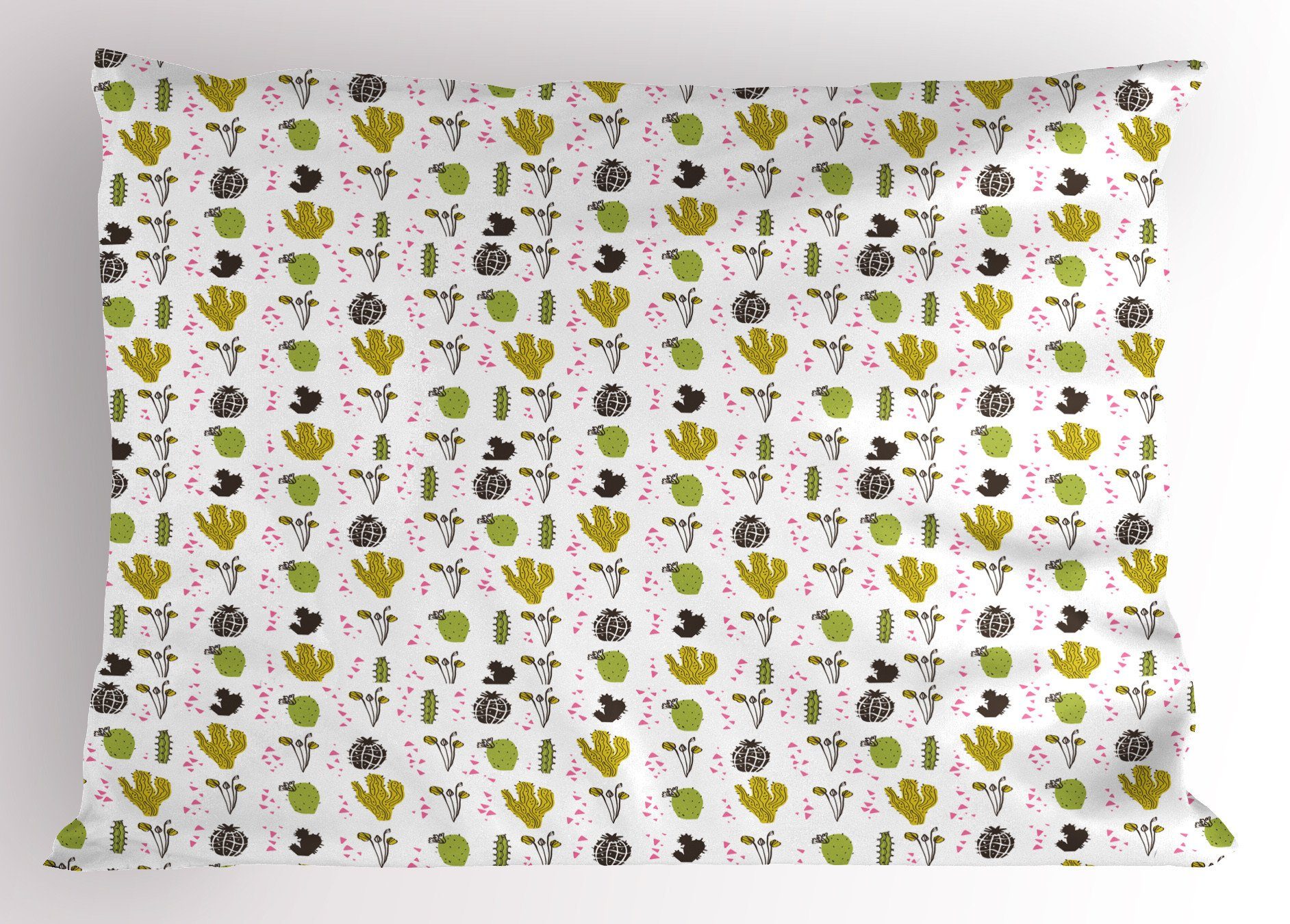 Kaktus Size Standard Stück), King Botanischer Abakuhaus Kleines Dekorativer (1 Gedruckter Kissenbezug, Kissenbezüge Triangles