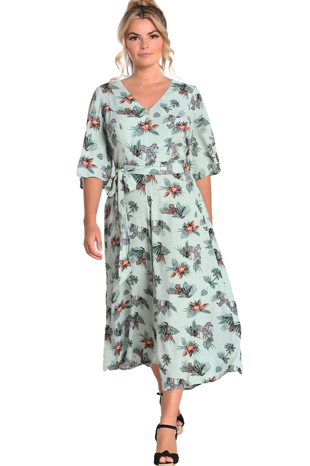 Hell Bunny Jumpsuit Sofia Tropical Blumen günstig online kaufen