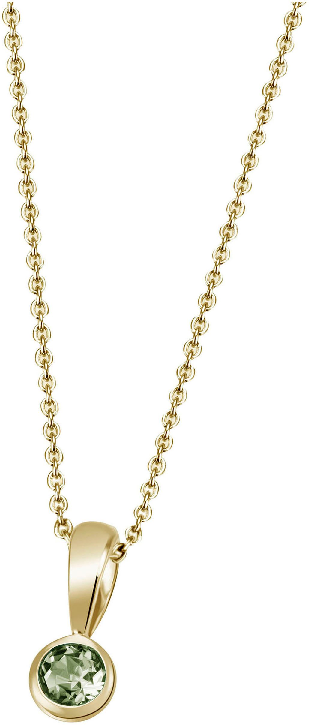 Firetti Kette mit Anhänger Schmuck Geschenk Gold 375 Gold 585 Halsschmuck Halskette Solitär, mit unterschiedlichen Edelsteinen