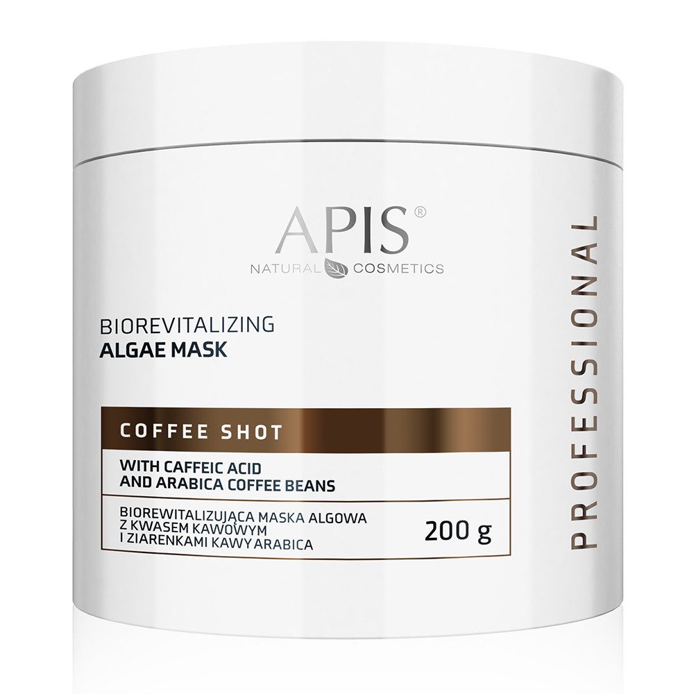 Gesichtsmaske APIS COFFEE SHOT Algenmaske mit Kaffeesäure, Anti - Aging, 200 g