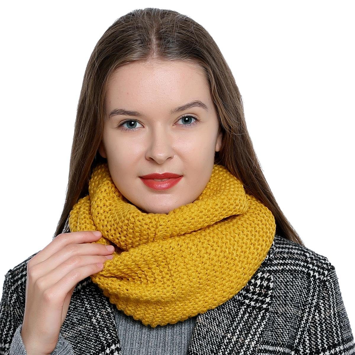 DonDon Schal Damen Winterschal Rundschal Schal, (1-St), Schlauchschal, warm günstig online kaufen