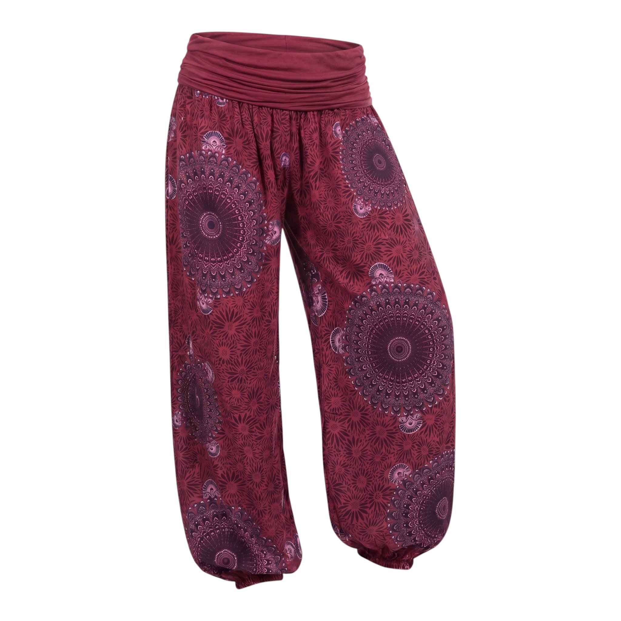 OriginalYou Haremshose Sommerhose Damen Wide Leg Flatterhose Hippie Boho mit elastischem Bund, sommerliches Design, Middle Waist