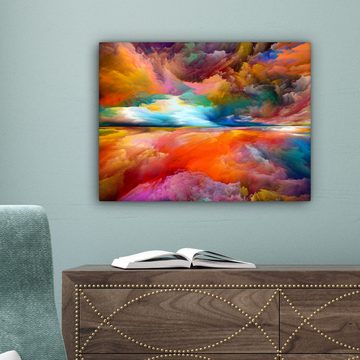 OneMillionCanvasses® Leinwandbild Leinwandgemälde - Ölgemälde - Abstrakt - Wolken, (1 St), Wandbild Leinwandbilder, Aufhängefertig, Wanddeko 40x30 cm