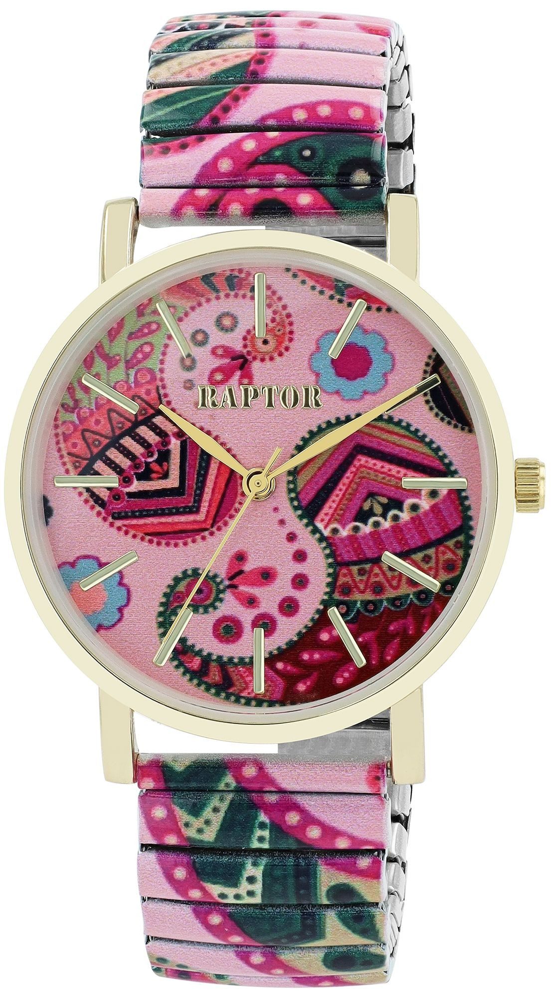 Raptor Quarzuhr Colorful Edition mit Edelstahlzugarmband, 3 ATM, Mineralgla günstig online kaufen