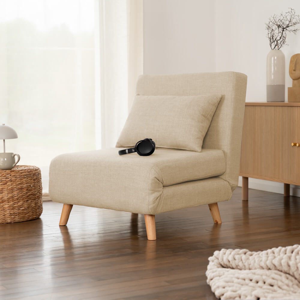 HOME DELUXE Sessel Schlafsessel SNOOZE 79 x 28 x 132 cm, Wandelbares 3-in-1-Design, Liegesessel, Relaxsessel – Bild 3 von 5
