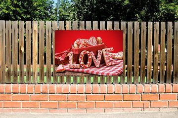 Wallario Sichtschutzzaunmatten Love Bakery - Backen mit Liebe