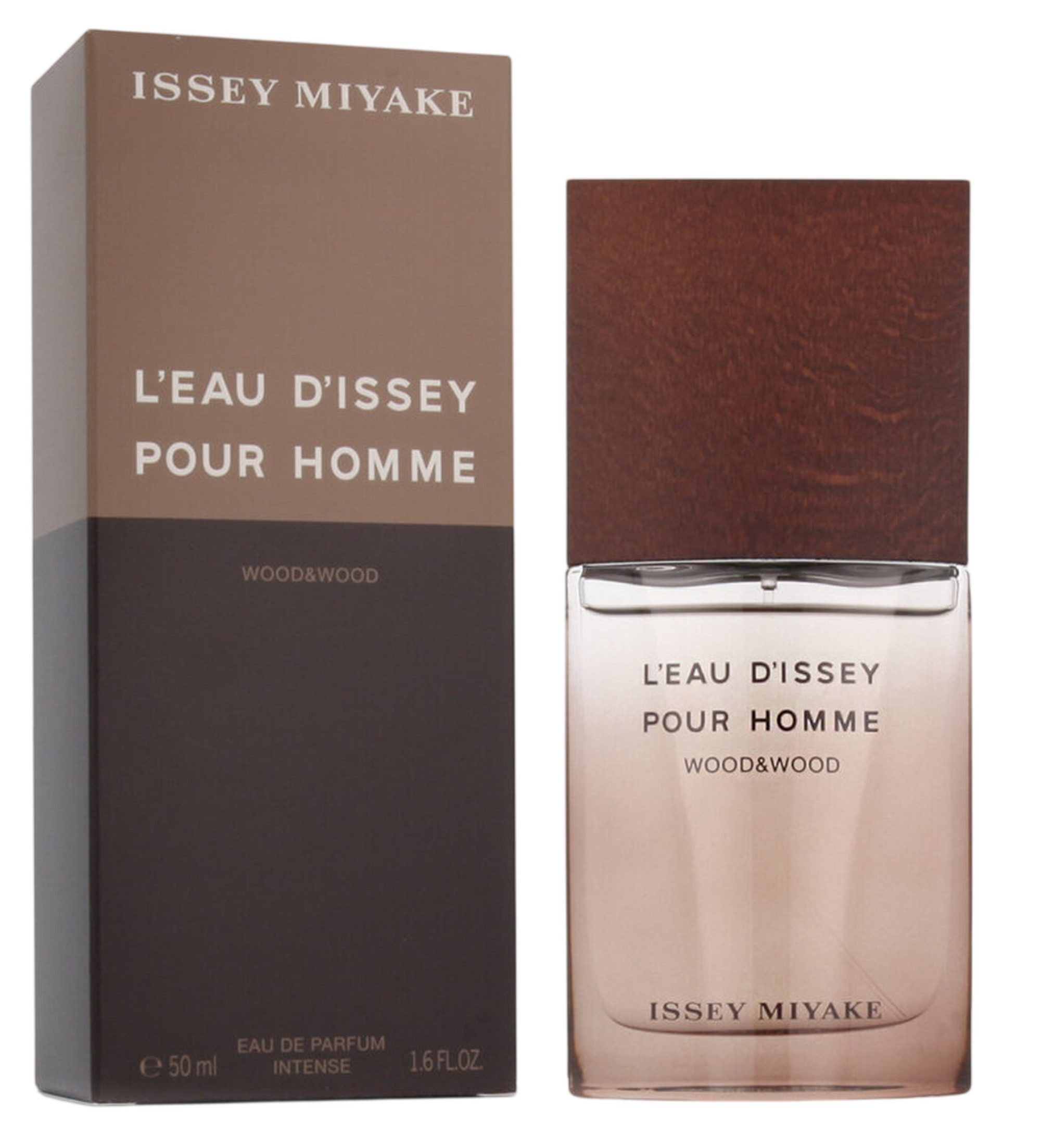Issey Miyake Eau de Parfum L'Eau d'Issey Pour Homme Wood & Wood Intense EDP Herren Spray, Holzig-würziger Duft mit Grapefruit, Vetiver, Aprikose und Zedernholz