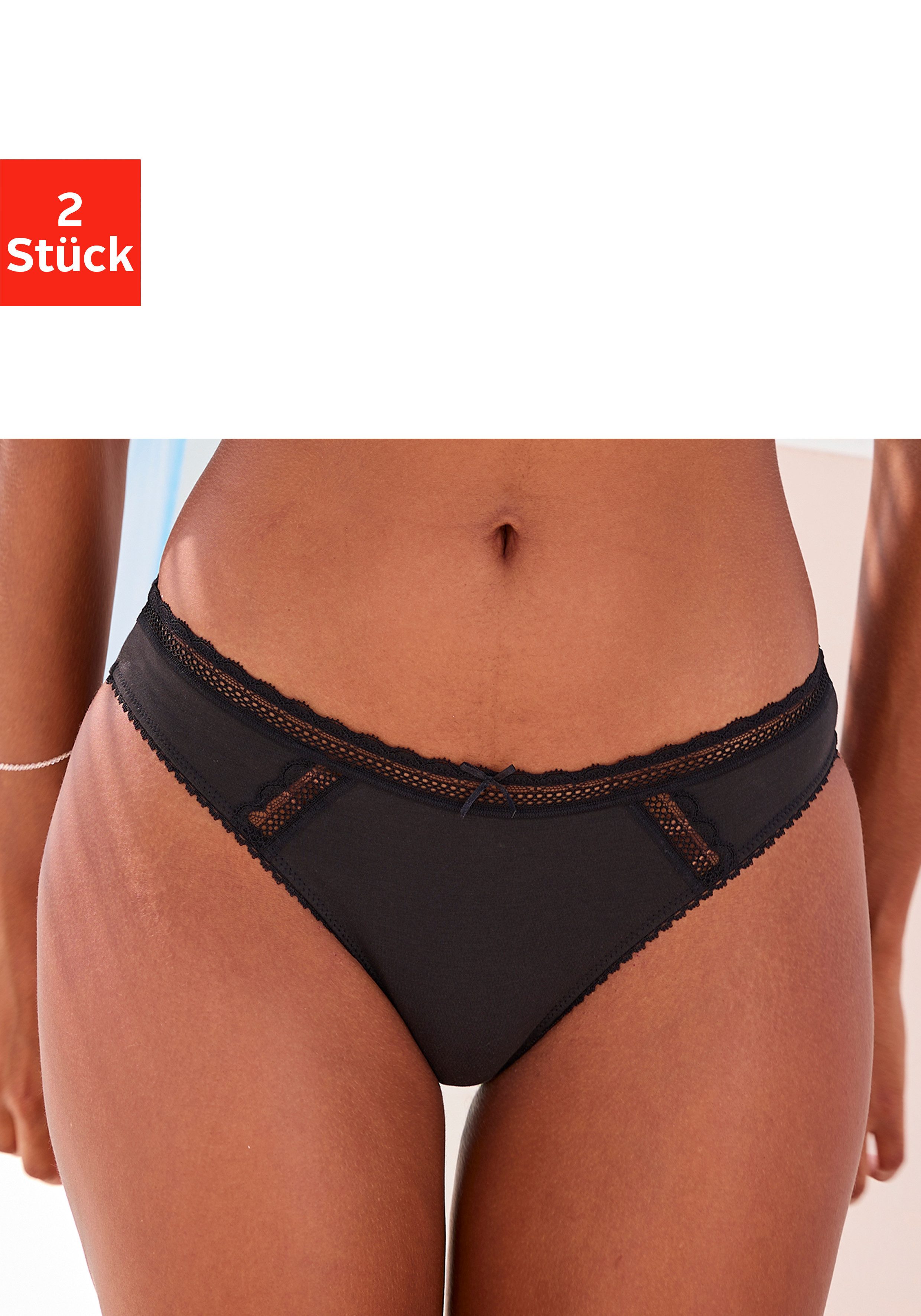 Vivance by Lascana Bikinislip (Packung, 2 Stück) aus weicher Baumwollmischung