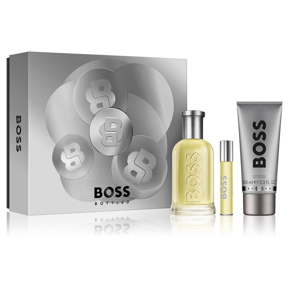 BOSS Pflege-Geschenkset Hugo Boss Bottled Eau De Toilette 100 ml + Mini 10 ml, 2-tlg., Klassischer Duft für den modernen Mann