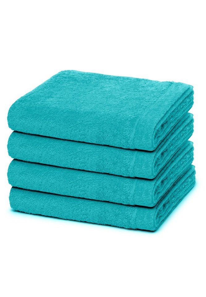 Cawö Handtuch Set Lifestyle, Walkfrottee, (Spar-Set, 4-tlg), 4 X Handtuch  im Set - Baumwolle - Weich und extra flauschig