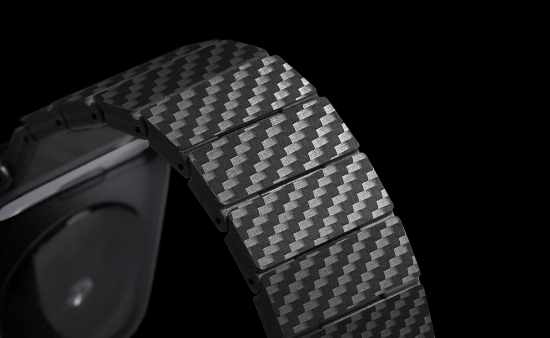 Pitaka Smartwatch-Armband Carbon Fiber Link Bracelet 42-44mm Modern Band