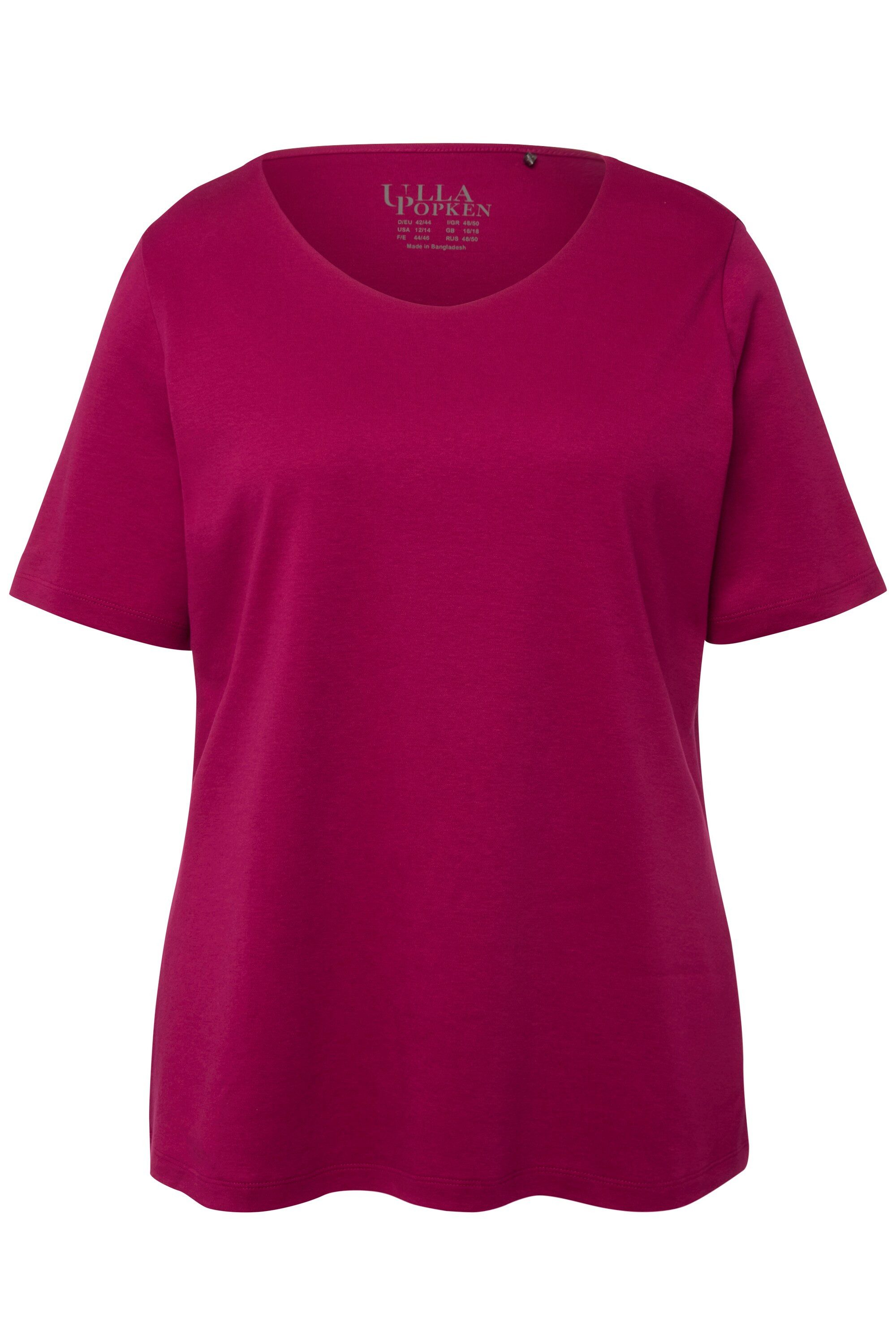 Ulla Popken T-Shirt Shirt doppellagige Vorderseite günstig online kaufen