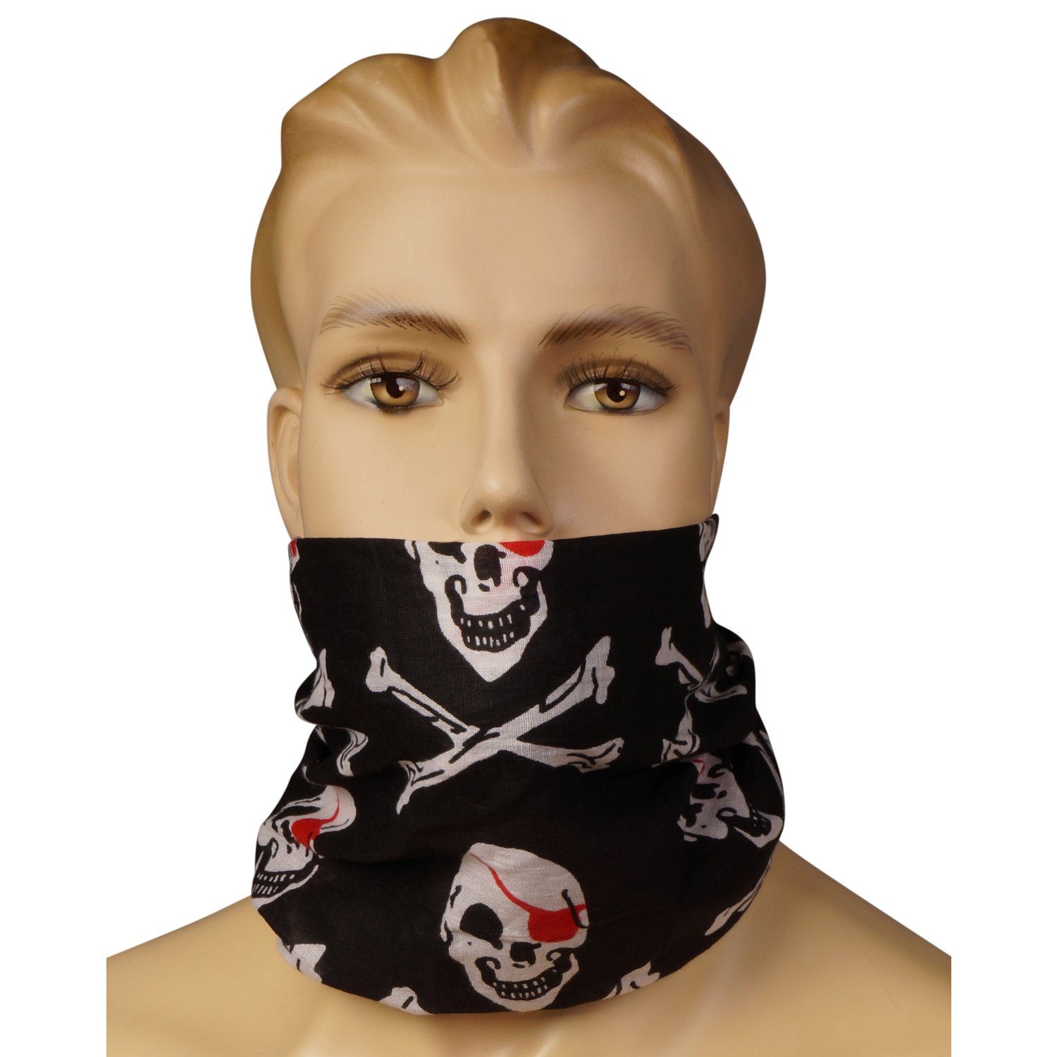 BestSaller Kinderbogenset Piraten-Tuch für Kinder, Halstuch, Kopftuch, 100% Baumwolle (1-tlg), mit Totenkopf